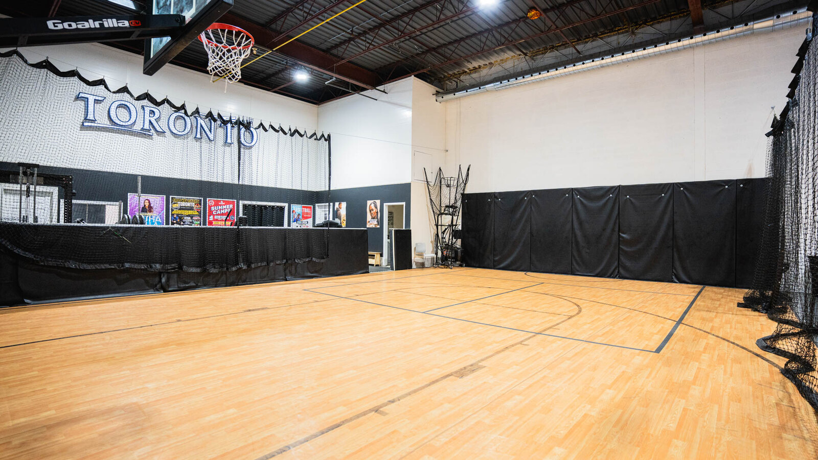 Basketball hoop and court at Scarborough Alliance Sports Centre