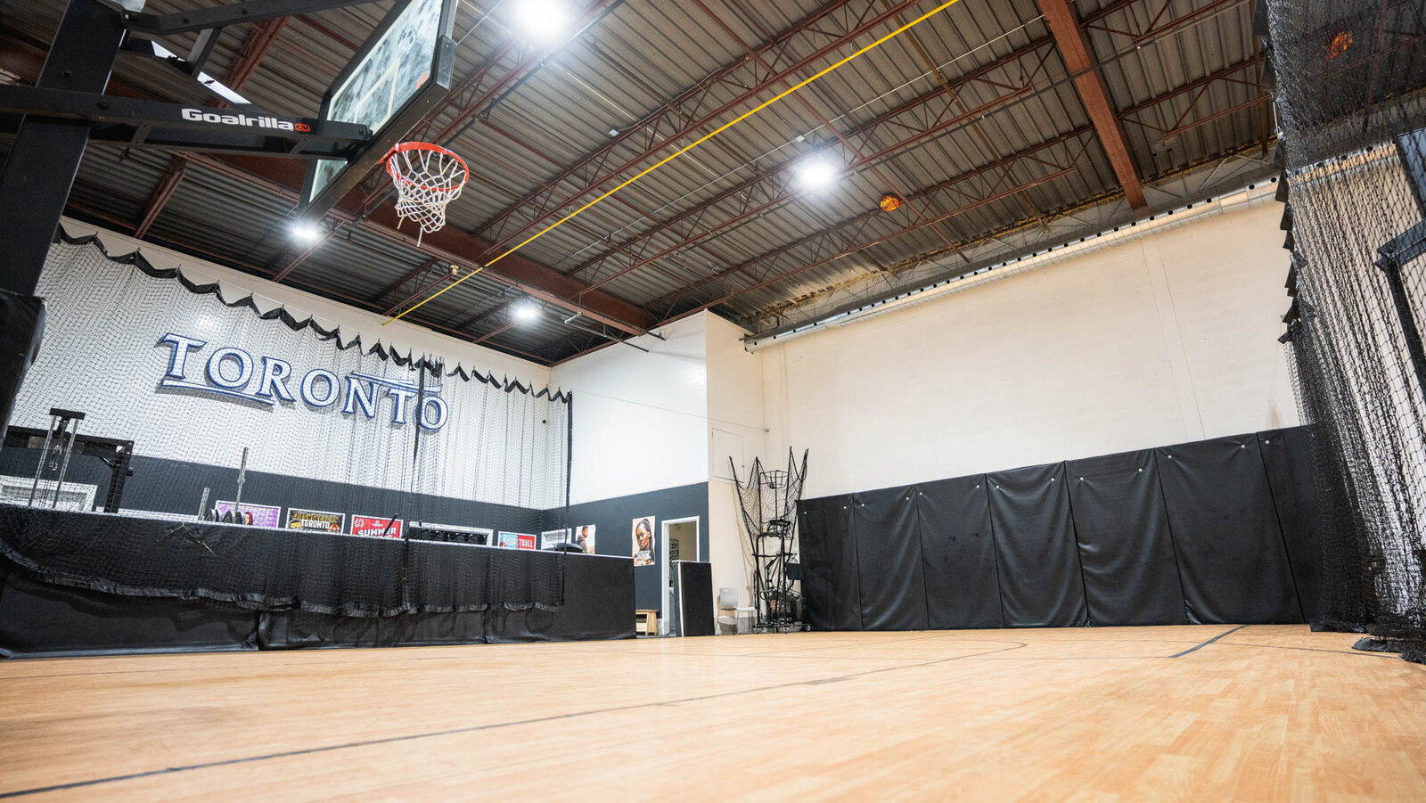 Indoor sports court for basketball and volleyball rentals at Scarborough Alliance Sports Centre